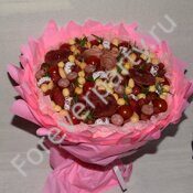 Букет сырно-колбасный, Вкусный букет для девушки "Б516"